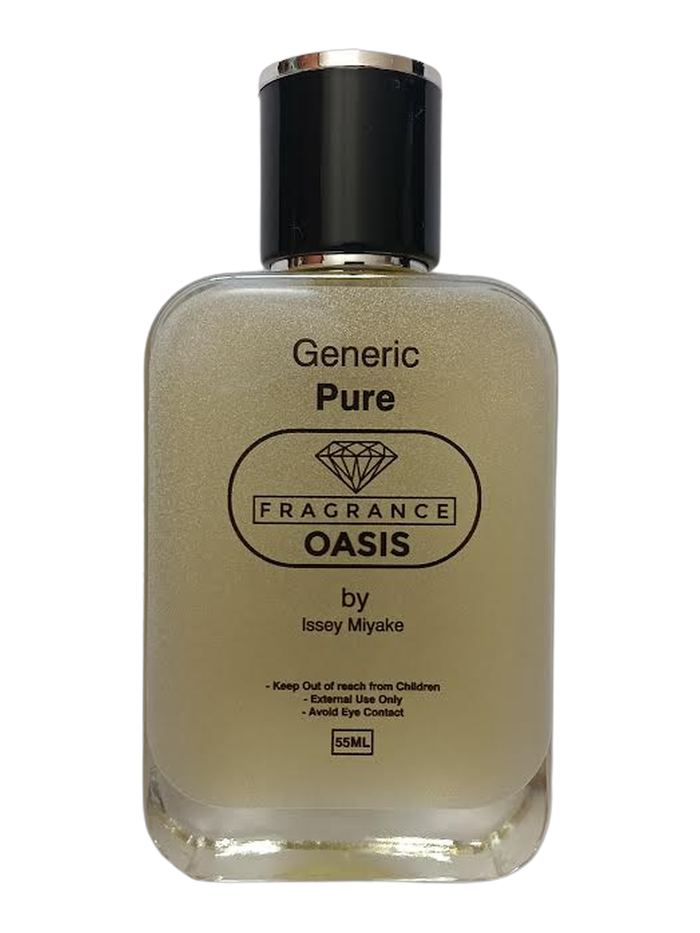Fragrance Oasis 55 ml bottle inspired by Pure, on a transparent background