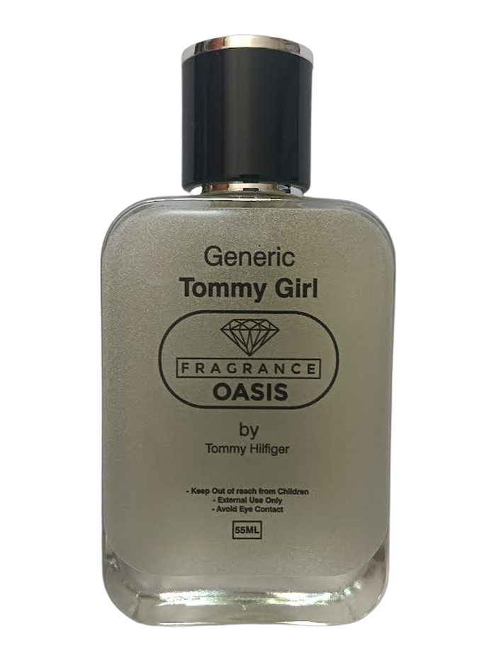 Fragrance Oasis 55 ml bottle inspired by Tommy Girl, on a transparent background